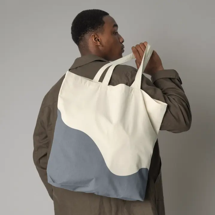 Sac shopping imprimé vague ORGANIC COTTON WAVE PRINT MAXI TOTE
